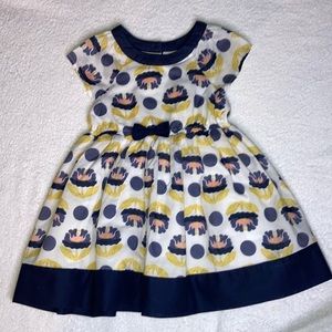 NWT Lydia jane navy blue gold floral print summer dress 2t